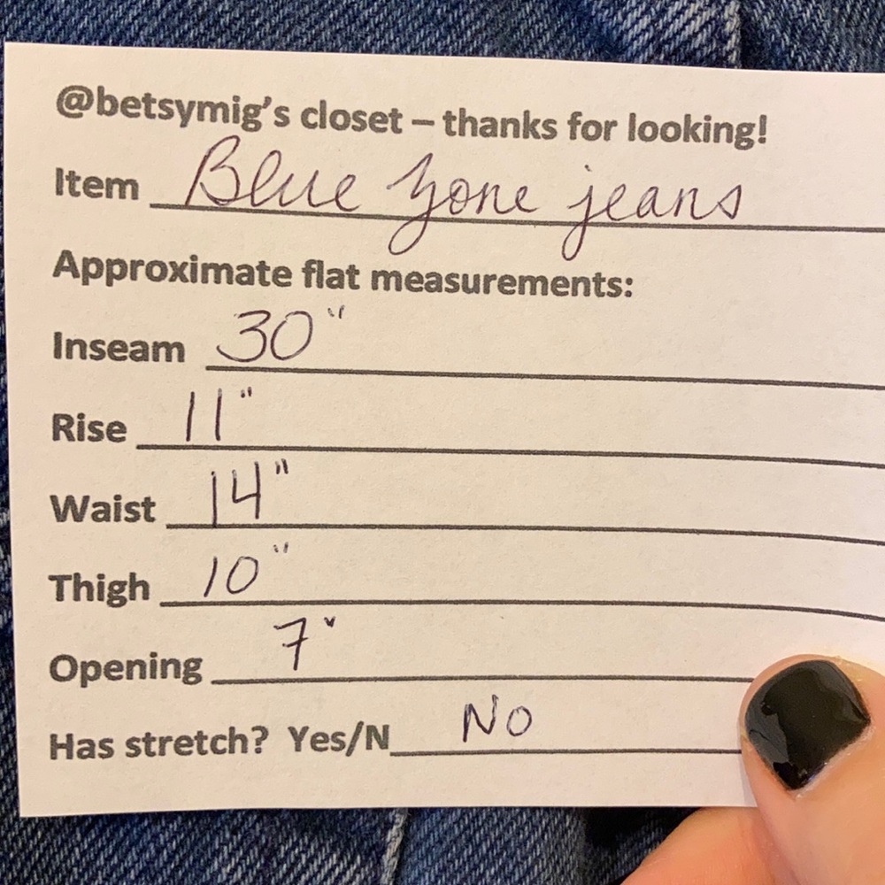 High Rise Blue Zone Mom Jeans Size 30/32 Dark Wash Vintage PM3972 - Picture 9 of 9